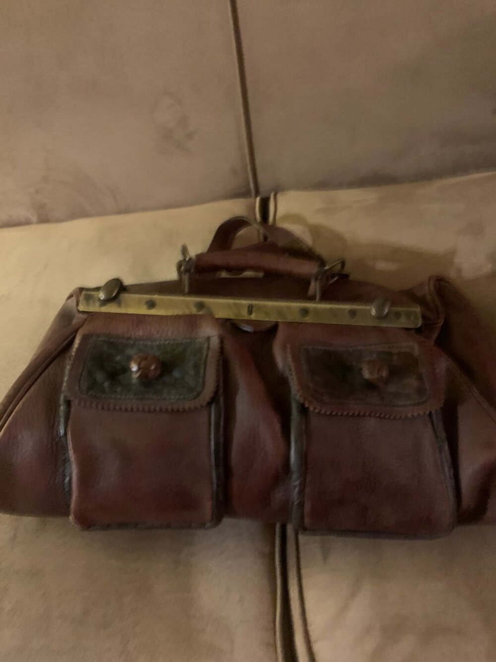 Vintage Caterina Lucchi Italian Leather Doctor Bag Rare